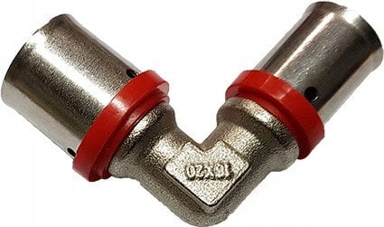 Diamond kolano zaprasowywane, podwójne, PEX-AL-PEX z mosiądzu 16x20 FZZ-006.16X20.KOL-2