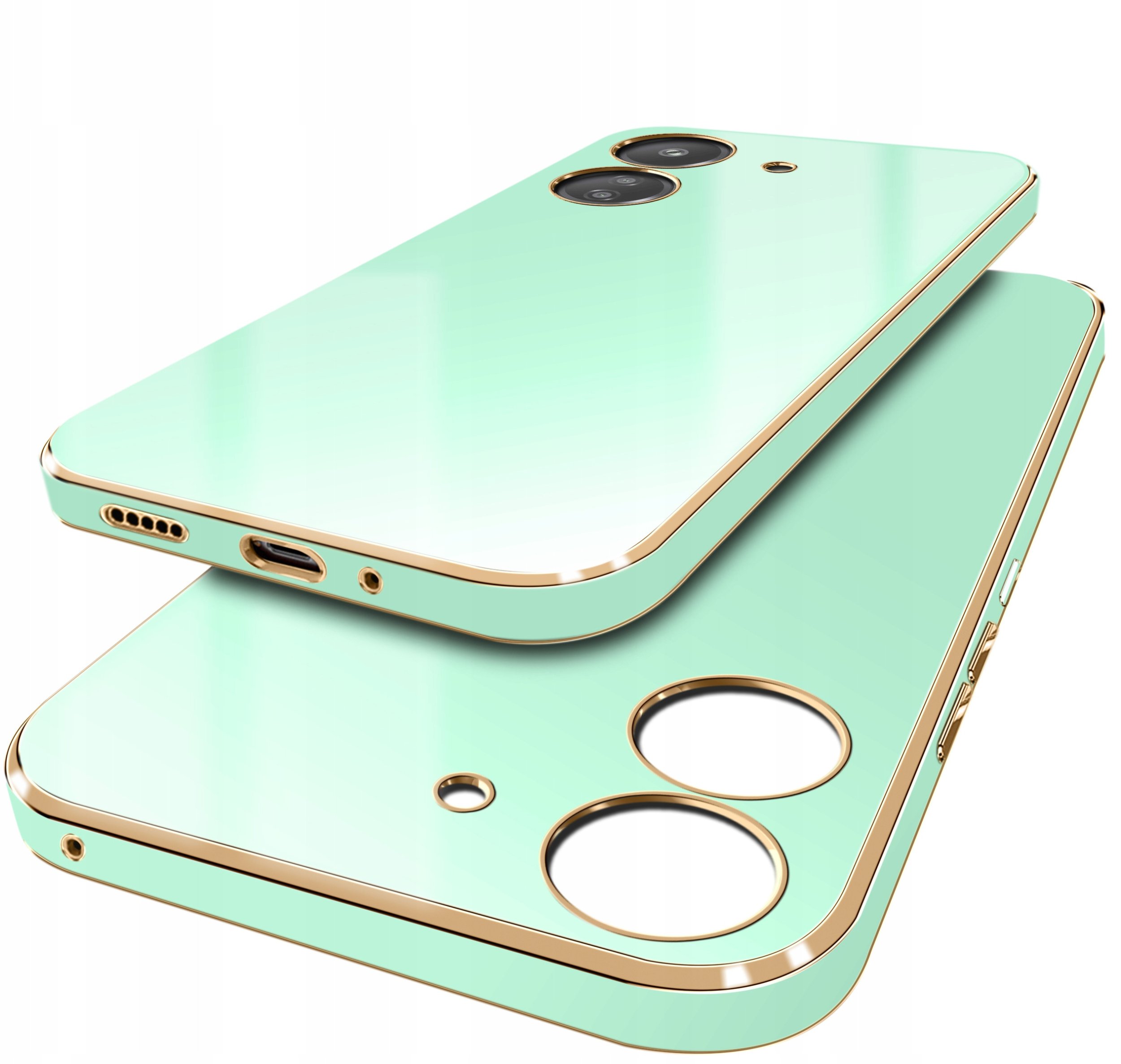 Etui do Xiaomi Redmi 13C | Poco C65 GOLDEDGE CASE + Szkło 9H