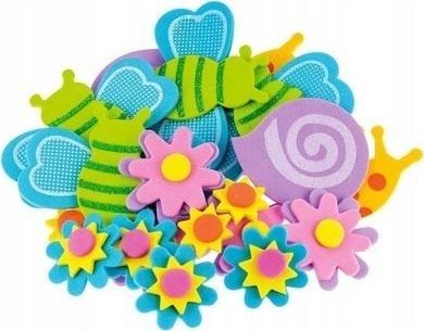 Naklejki z pianki wiosna z brokatem 18szt EDUKAMP