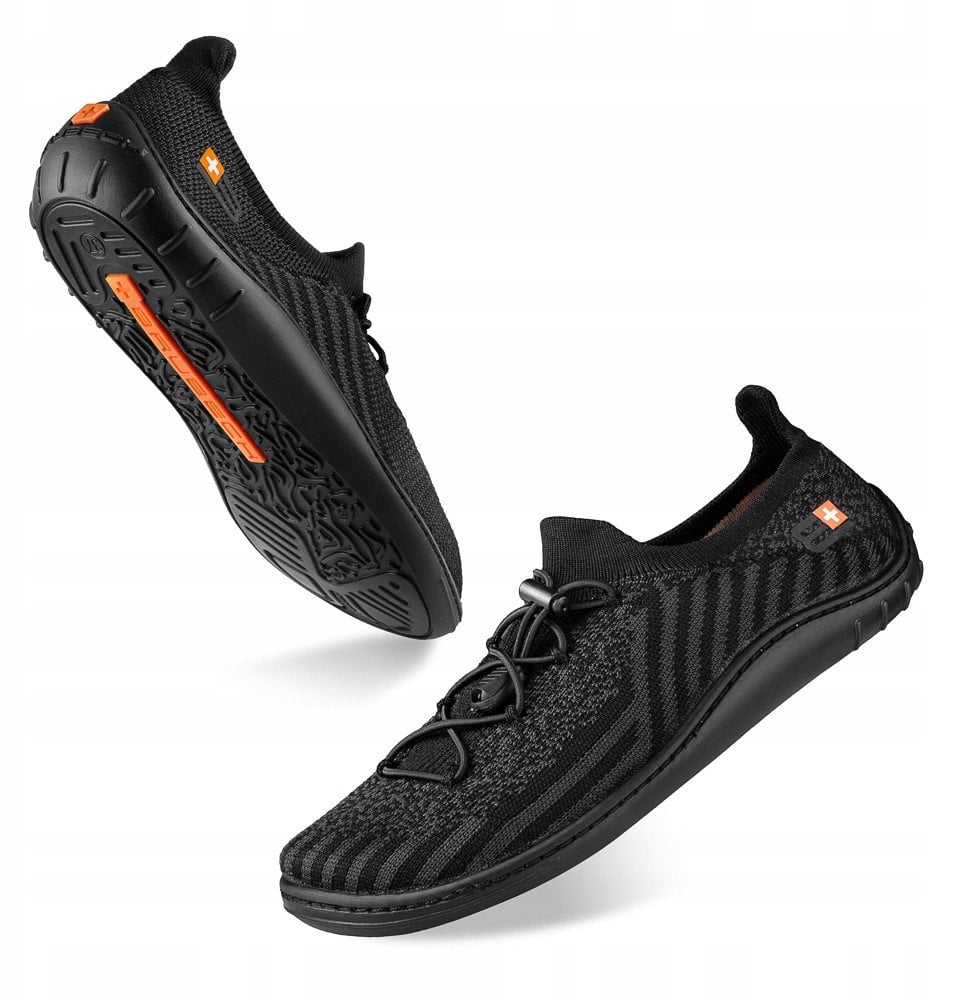 SH5004W Buty damskie barefoot merino czarny/czarny 40