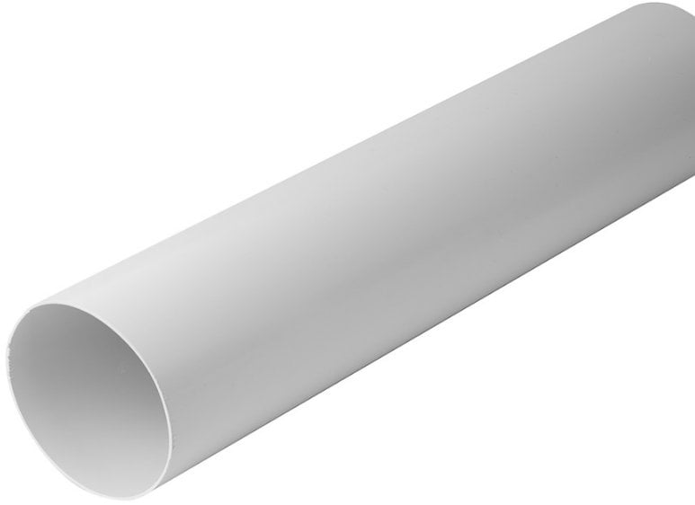 VENTILATION DUCT 100MM 0,5M WHITE PLAST