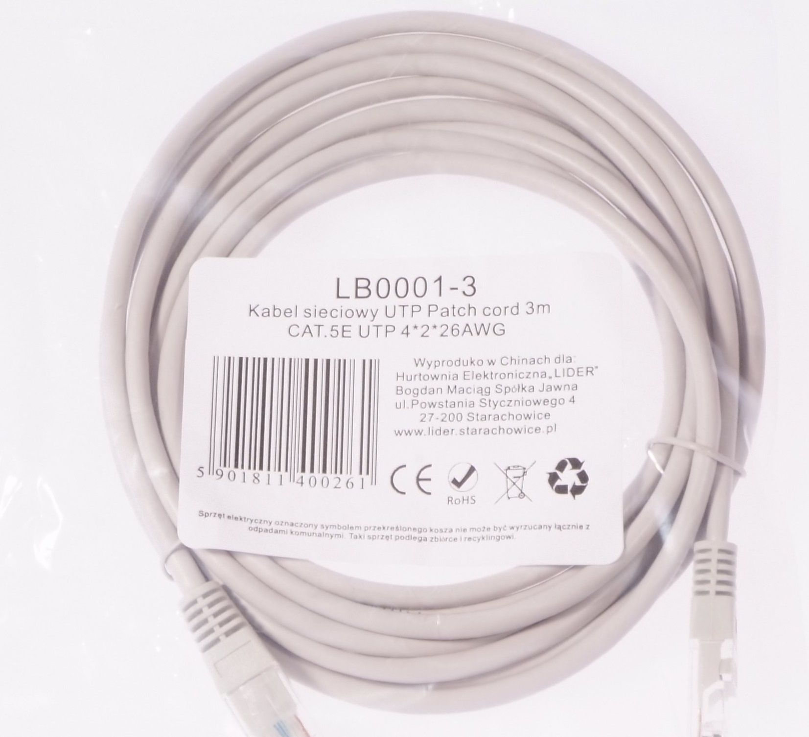 Libox UTP 1,5m CAT.5E UTP 4x2x26 AWG