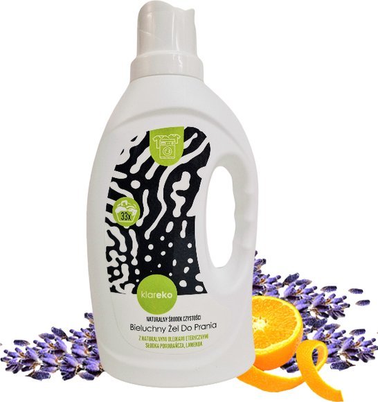 Klareko , Bieluchny Żel Do Prania, Słodka Pomarańcza Lawenda, 1000ml