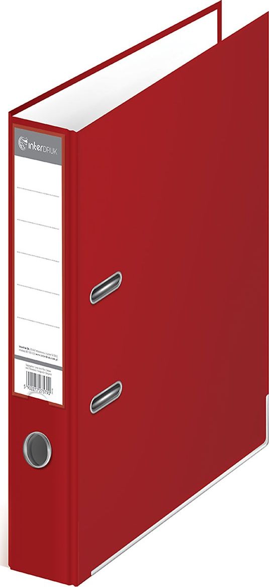 Segregator Interdruk 2-ringowy A4 75mm bordowy (394098)