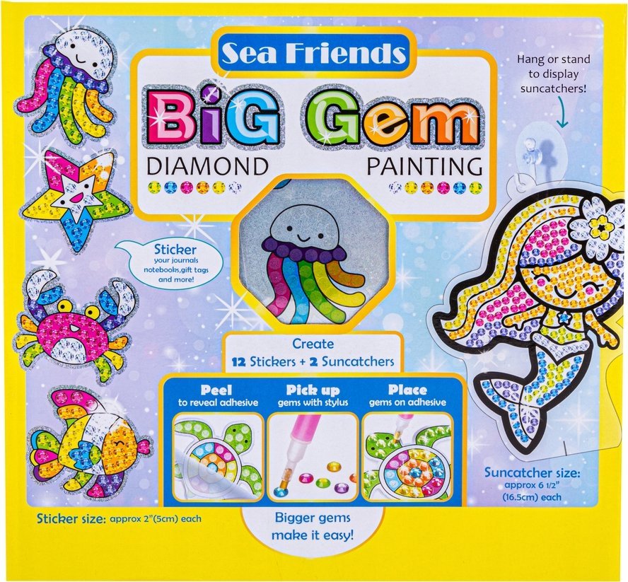 Haft Diamentowy Mozaika Diamentowa Naklejki Mozaika SYRENKI, MORSKIE ZWIERZĘTA