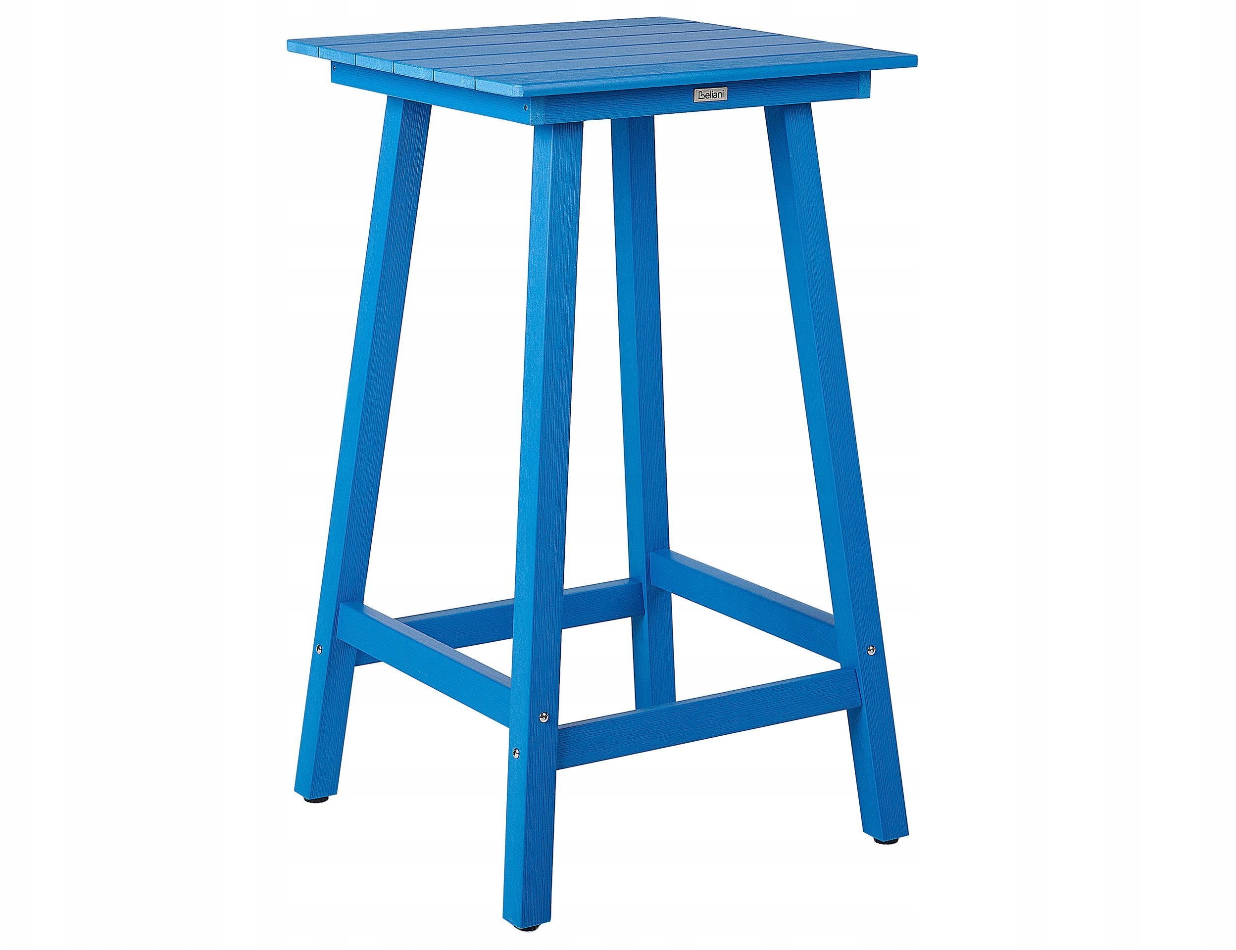 Beliani Stół ogrodowy 59 x 59 cm niebieski ADIRONDACK