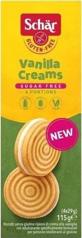 Schar Ciastka z kremowym nadzieniem waniliowym bezglutenowe 115 g