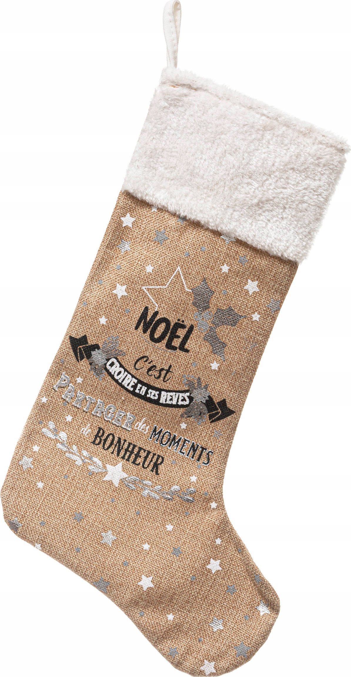 Fééric Lights and Christmas Skarpeta na prezenty, juta, 45 cm