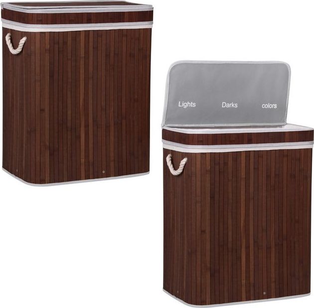 Kosz na pranie Springos 100L brązowy