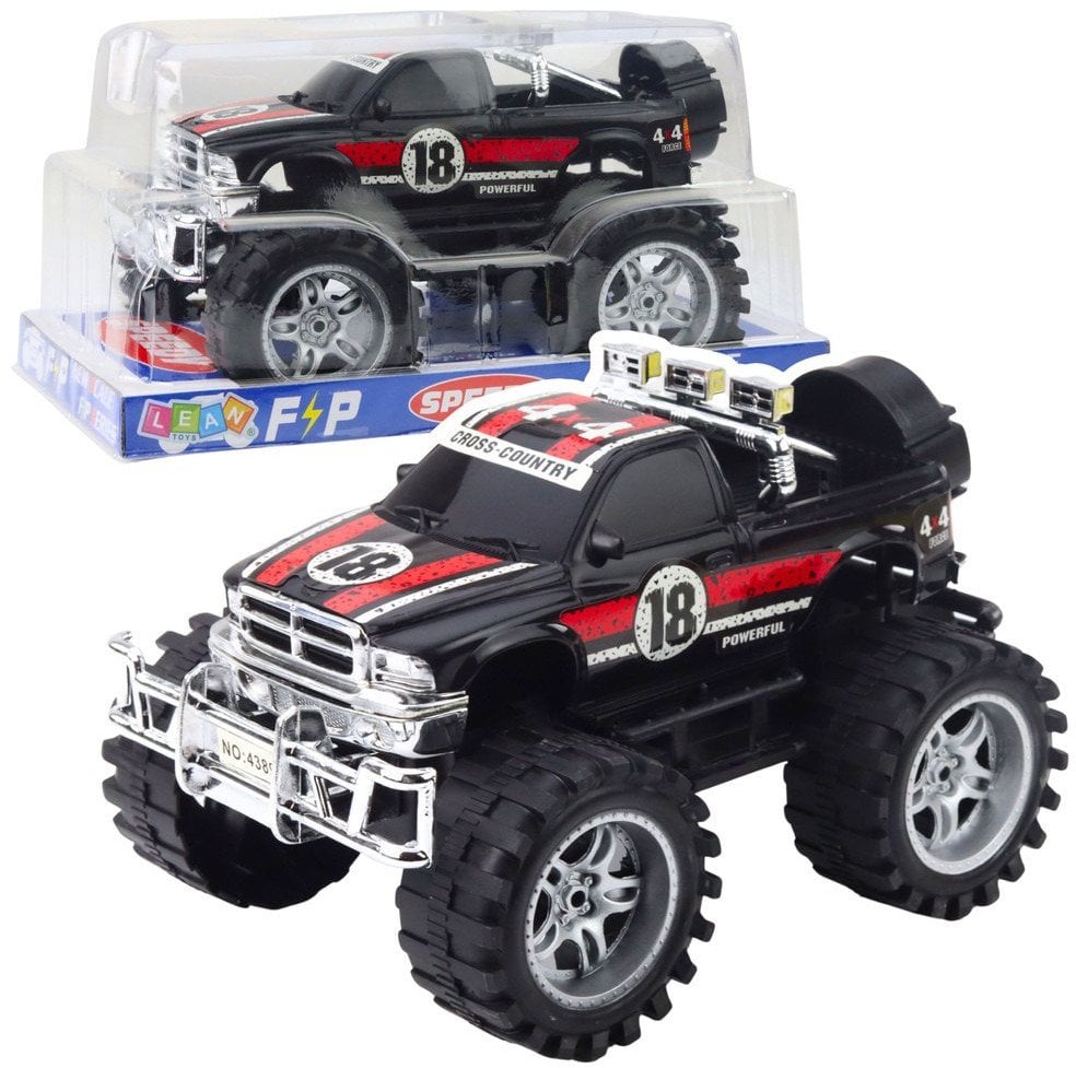 Samochód Terenowy Z Napędem Na Tył Duże Koła Czerwono-Czarny 27cm