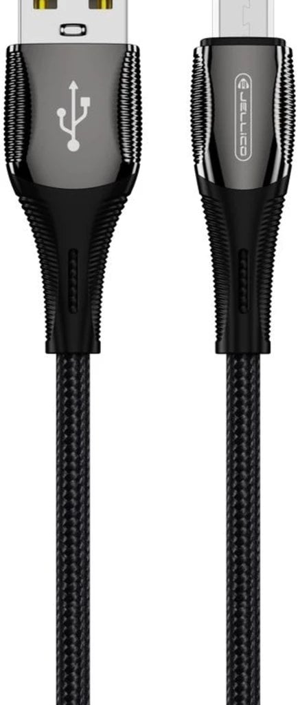 Kabel USB Jellico USB-A - microUSB 1 m Czarny (6974929202491)