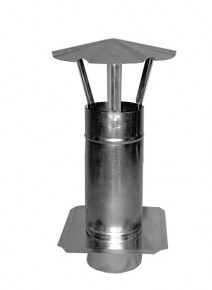 Kominek wentylacyjny z daszkiem i płytą 110mm ocynkowany