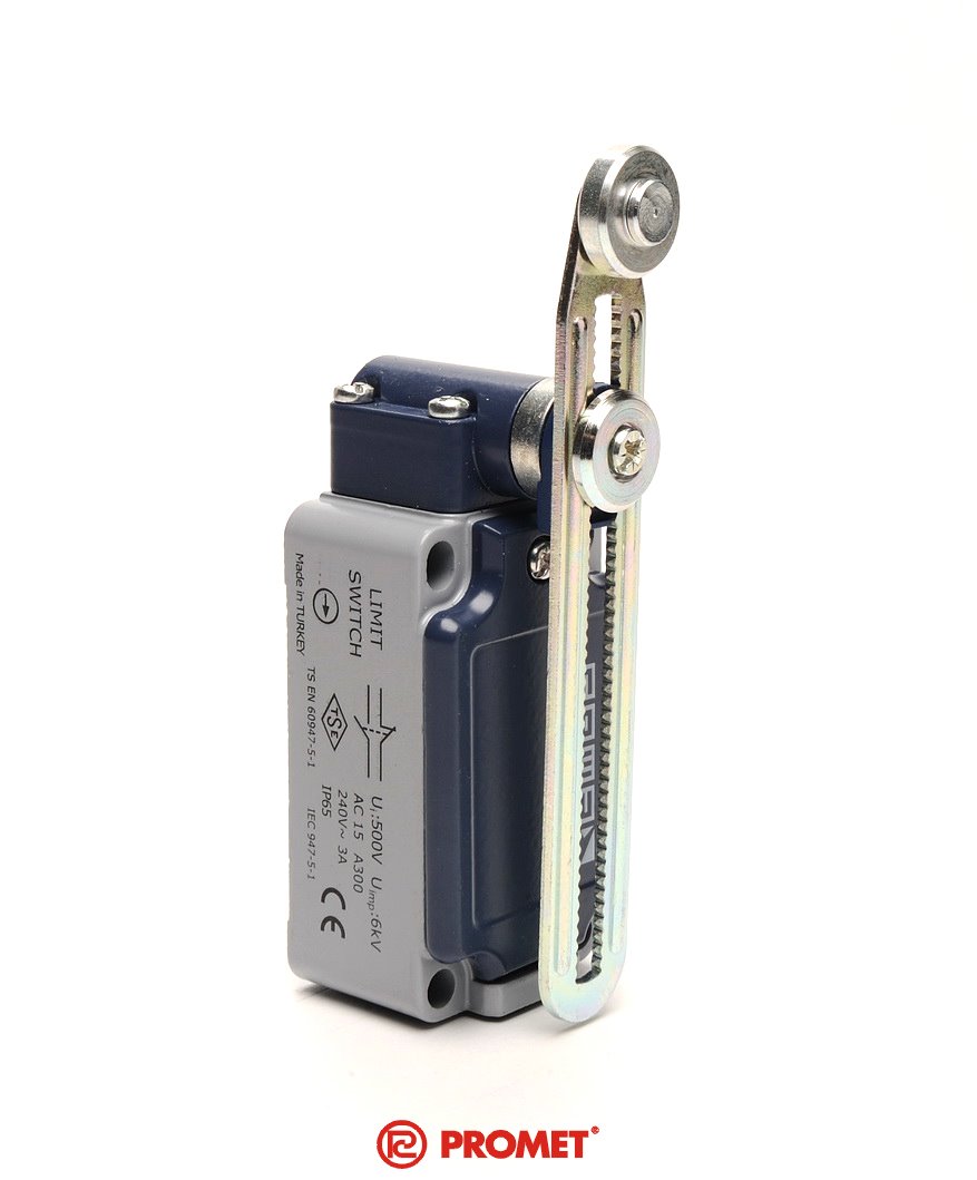 Promet Łącznik w obudowie metalowej 1NC+1NO dźwignia z rolką tworzywową T0-L52K13MEP123