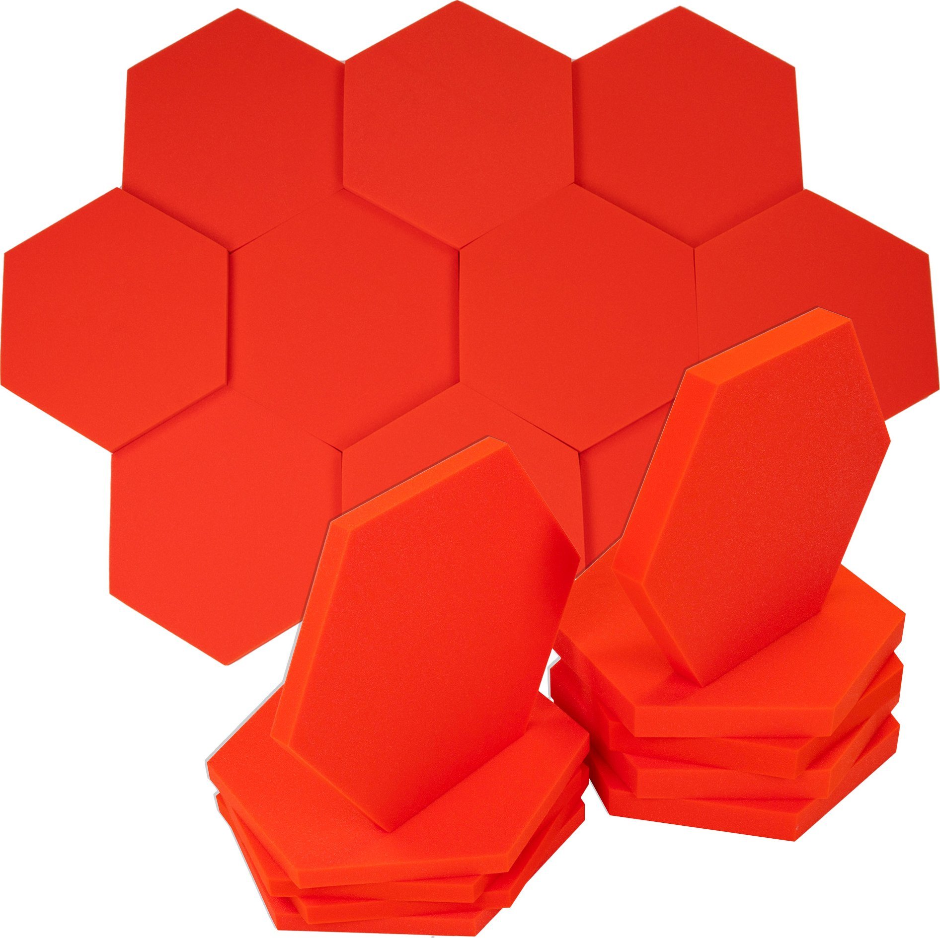 Gładkie sześciokątne panele akustyczne arbuzowe dekoracyjne na sufit i ściany zestaw 10 sztuk