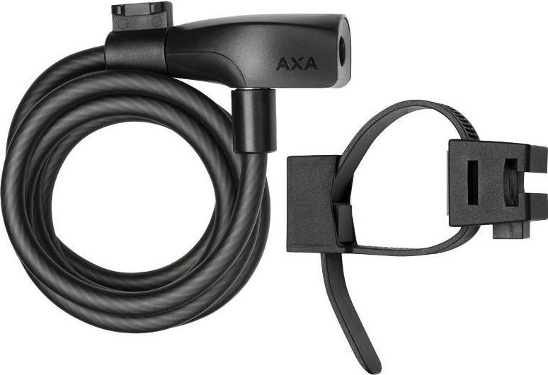 Axa Zapięcie rowerowe AXA Resolute 8-180, 8mm x 180 cm w kolorze czarnym z mocowaniem do ramy roweru