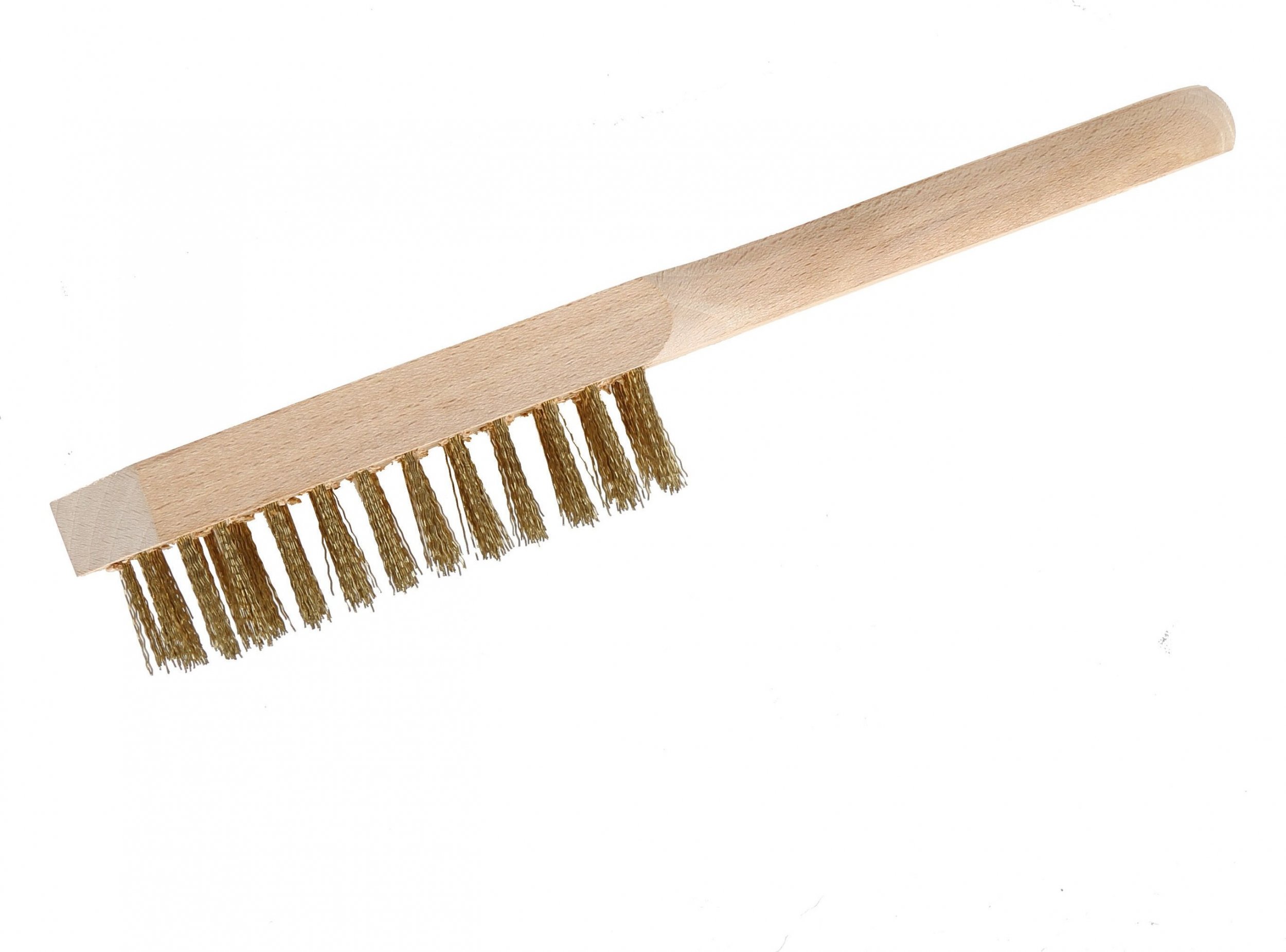 Polska Szczotka druciana ręczna 4-rzędowa drewniana