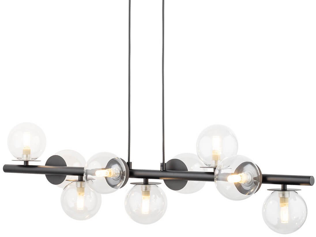 Lampa zwisająca Avola 40793 Sigma kuchenna kule transparentna czarna