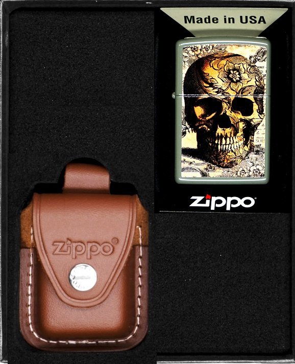 Zestaw ZIPPO Zapalniczka VINTAGE SKULL Prezentowy No2