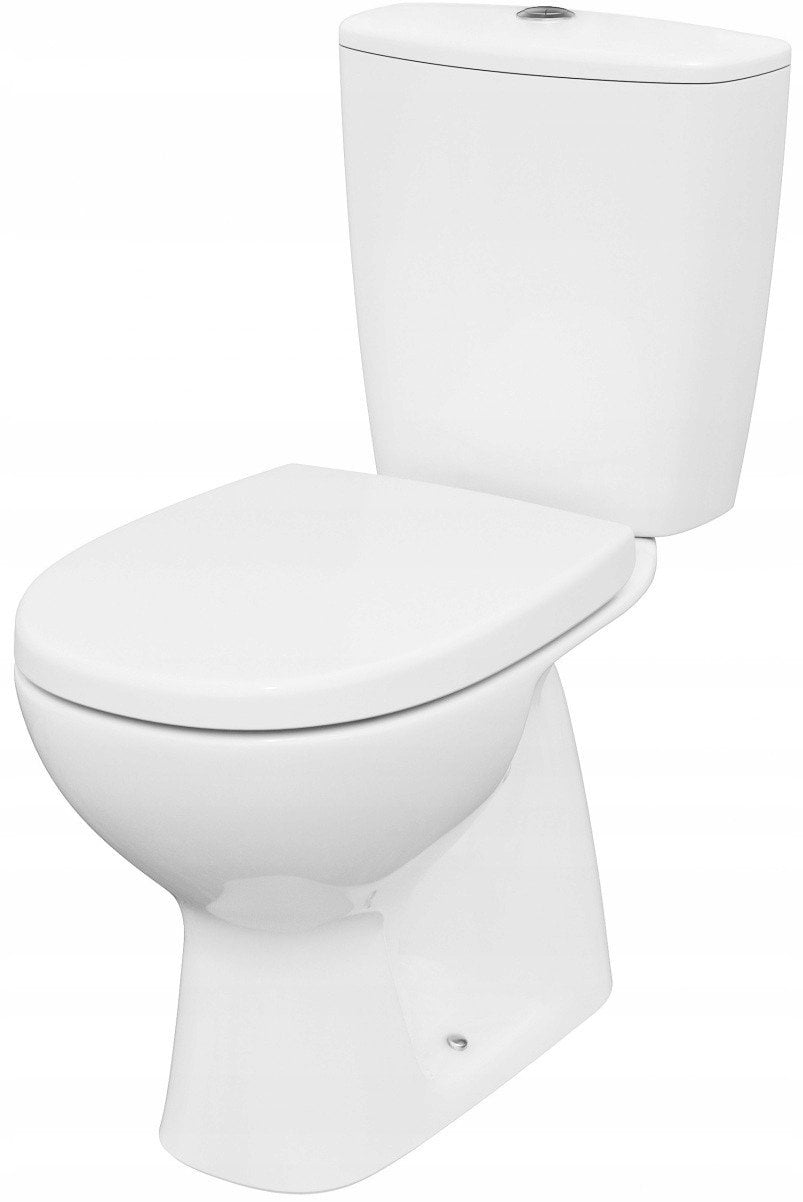 Zestaw kompaktowy WC Cersanit (kompakty WC bezkołnierzowe CleanOn) WC kompakt 685 ARTECO CleanOn 021 NEW 3/5 z deską duroplastową, wolnoopadającą z ła