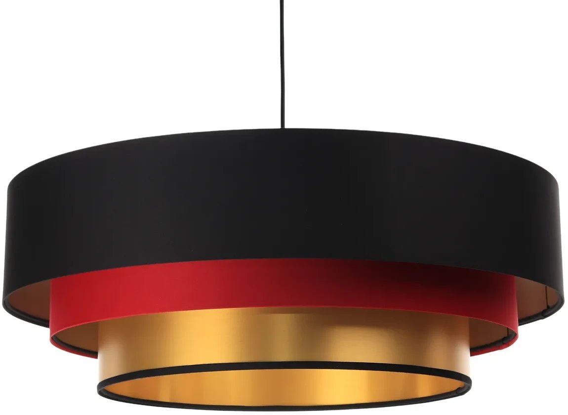 Lampa wisząca TRIO MIX czarna/czerwona/złota BPS KONCEPT