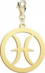 Radziszewska Jewellery Pozłacany Charms Znak zodiaku RYBY DEDYKACJA