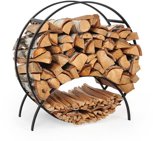 Stojak na drewno okrąg Kaja Home KS-21 STOJAK WOOD RING M metalowy czarny