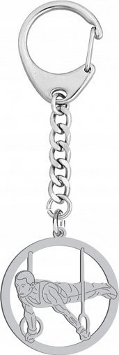 Radziszewska Jewellery Brelok Srebrny Gimnastyka Przyrządowa 925 Prezent GRAWER ŻYCZENIA GRATIS