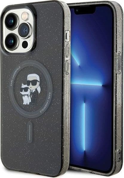 Karl Lagerfeld Karl Lagerfeld KLHMP15XHGKCNOK iPhone 15 Pro Max 6.7" czarny/black hardcase Karl&Choupette Glitter MagSafe