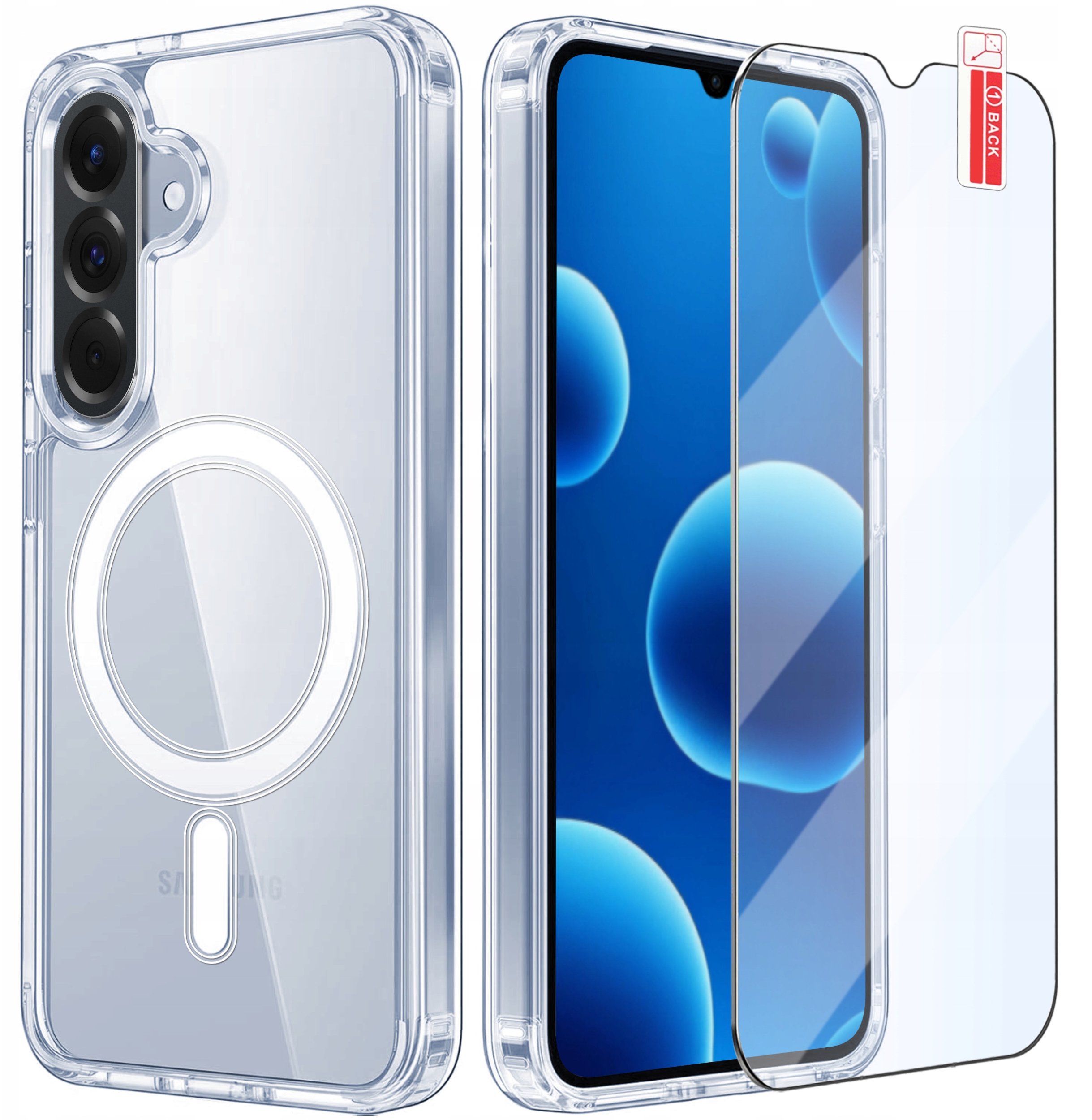 Etui do Samsung A26 5G | Wzmacniane CLEAR CASE Przezroczyste | + Szkło 9H