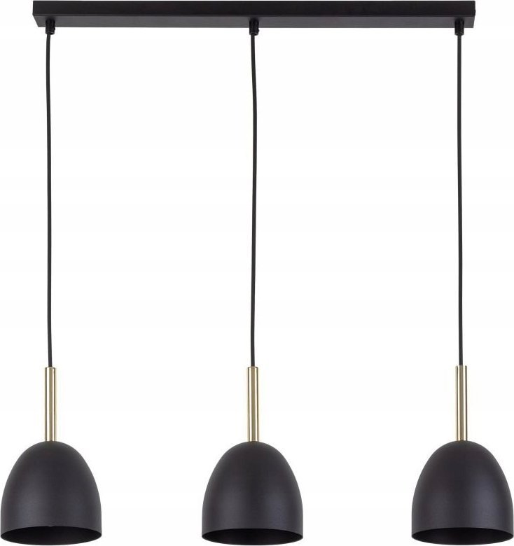 Lampa wisząca TKKRYWULT Tk Lighting Nord 4871 lampa wisząca zwis 3x15W E27 czarna/drewniana
