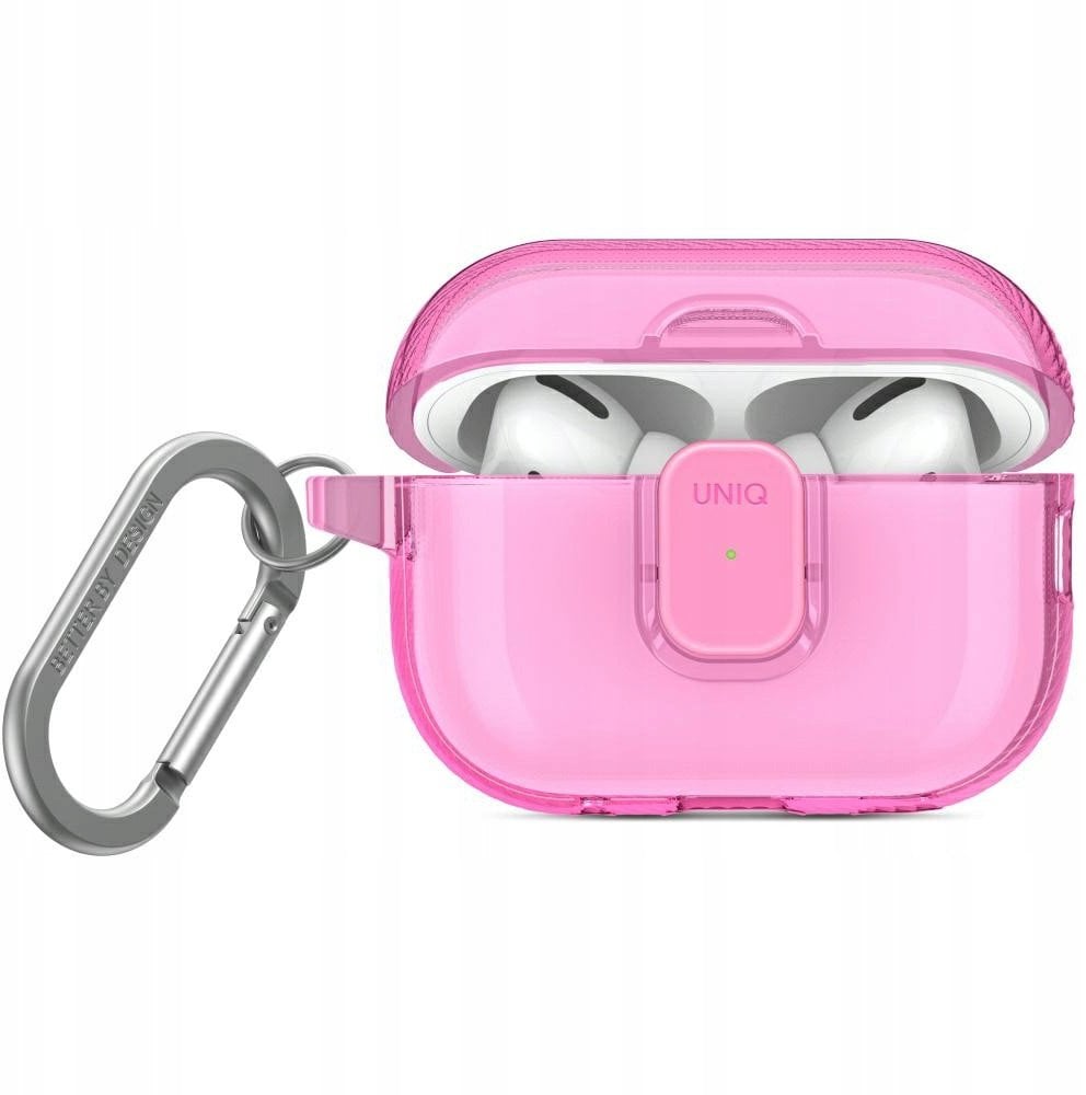 Etui UNIQ Glase Pro do Apple AirPods Pro 2 Lock Case różowy