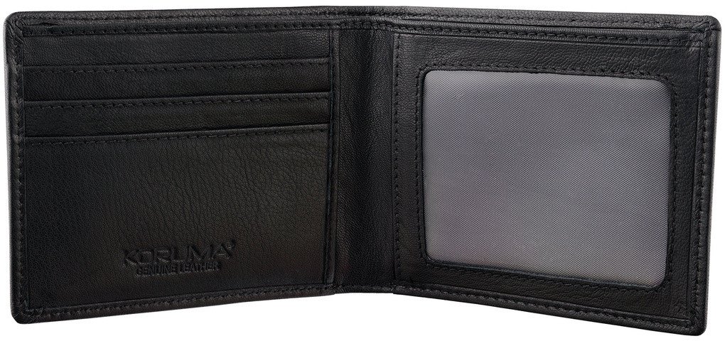 Cienki portfel męski skórzany typu SLIM (Czarny) Uniwersalny