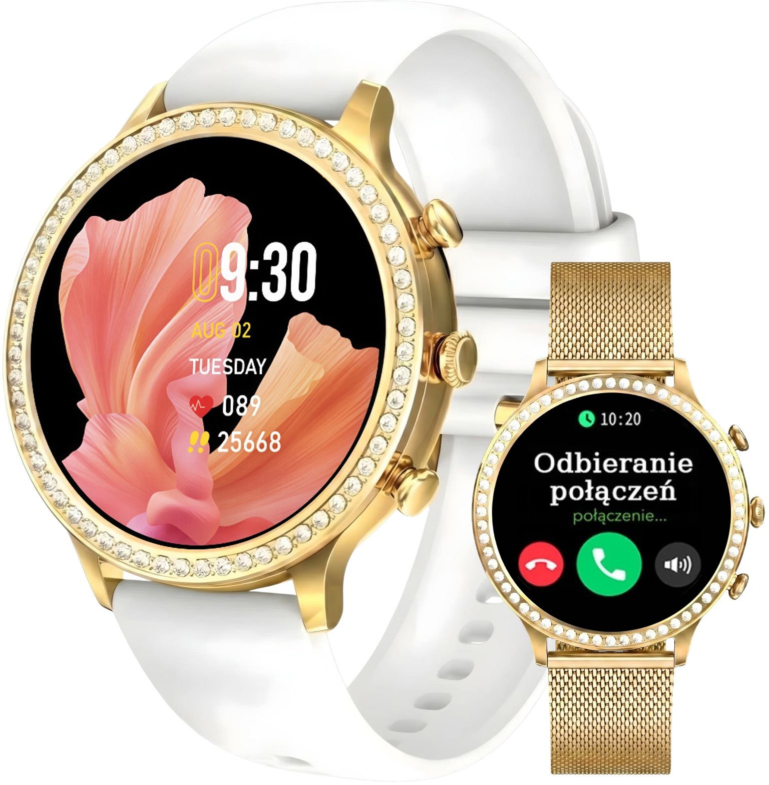 SMARTWATCH Damski Gravity GT5-2 LGD/LGD/WH