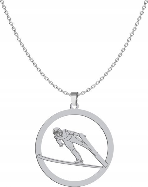 Radziszewska Jewellery Srebrny Naszyjnik Skoki narciarskie GRAWER GRATIS