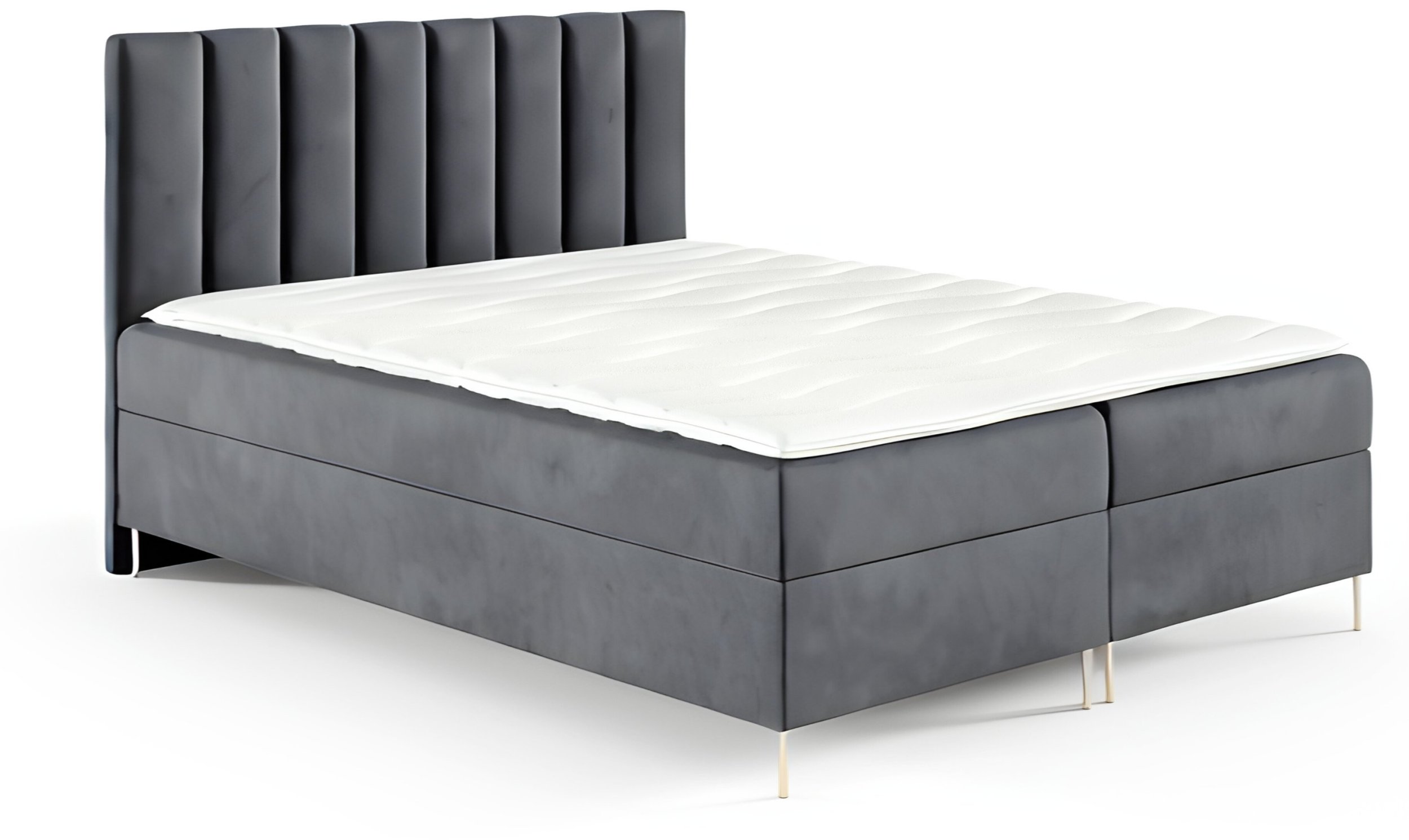 Łóżko kontynentalne Nina Box 200x200 z nogami riviera 91