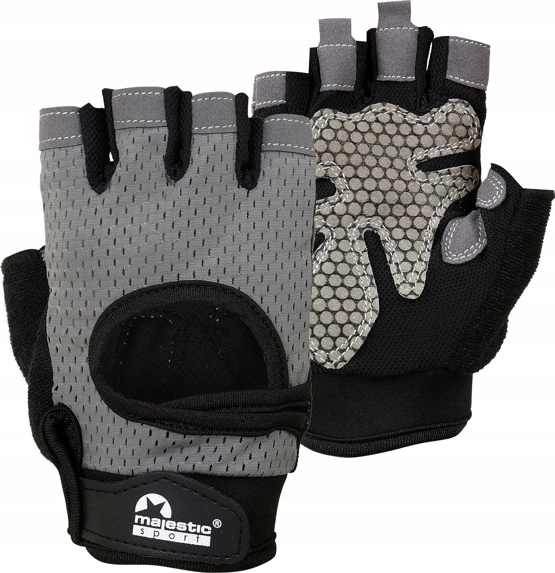Rękawiczki treningowe Majestic Sport BASIC I krótkie szare r. S