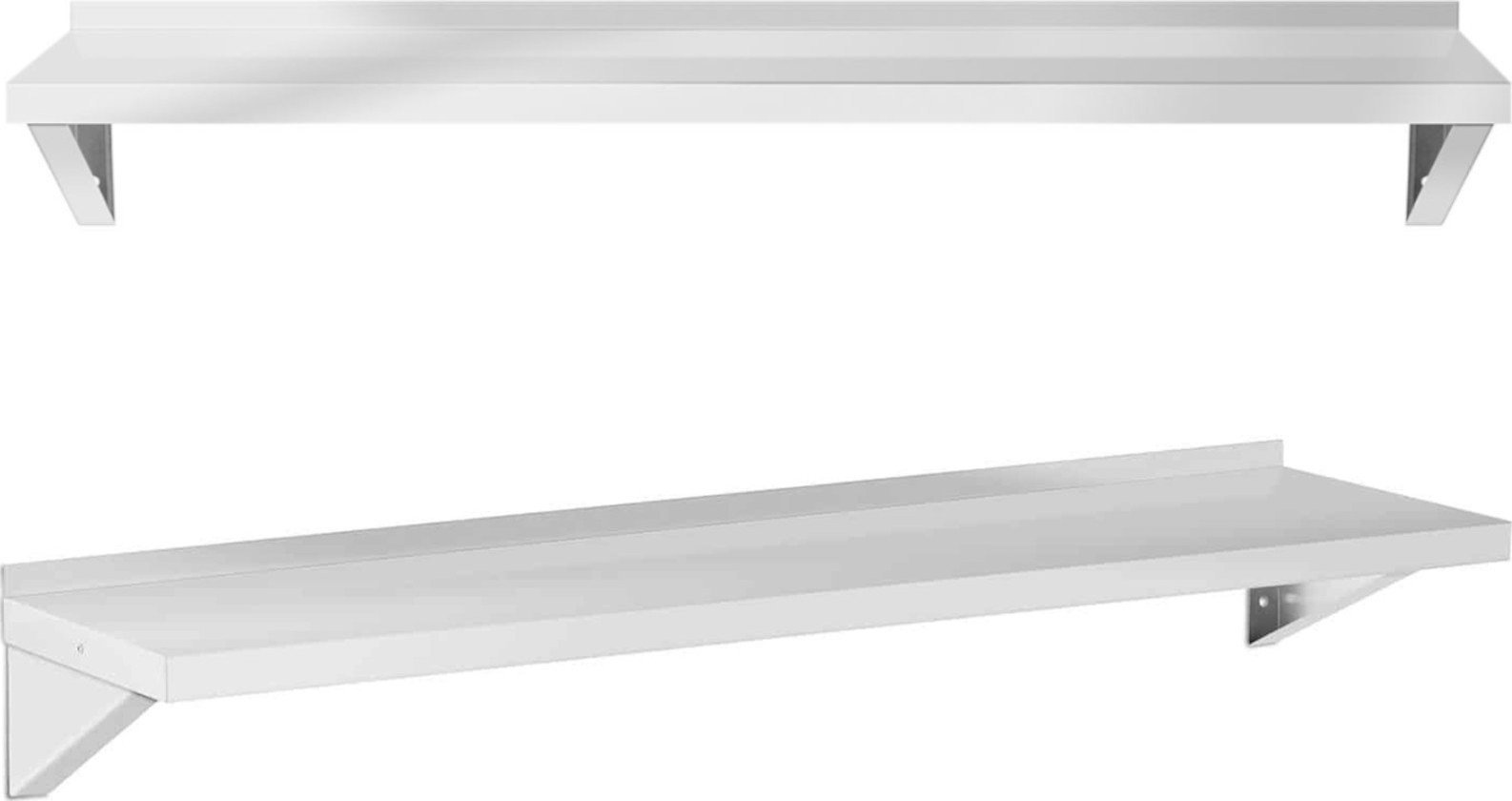 Royal Catering Półka ścienna wisząca kuchenna ze stali do 80 kg 150 x 40 cm Półka ścienna wisząca kuchenna ze stali do 80 kg 150 x 40 cm