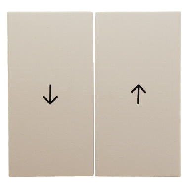 Hager Klawisz żaluzjowy podwójny z nadrukiem strzałki kwadrat kremowy (5316258992)