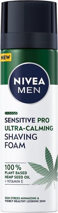 Nivea _Men Sensitive Pro Ultra-Calming Shaving Foam pianka do golenia z olejem z nasion konopnych 200ml