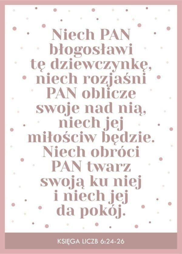Koinonia Kartka - Niech Pan błogosławi tę dziewczynkę...