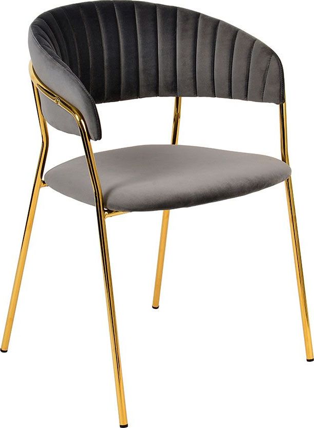 Elior Ciemnoszare krzesło tapicerowane - Piano 2X