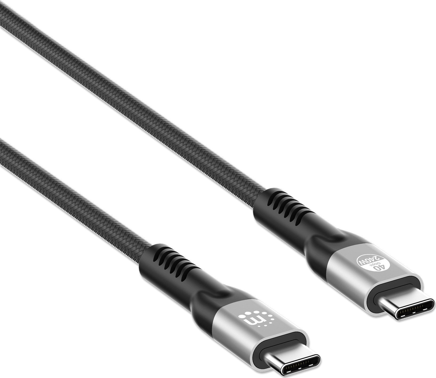 Kabel USB Manhattan USB-C - USB-C 2 m Czarny (356381)