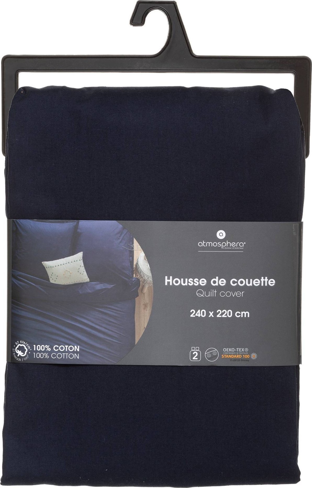 Atmosphera Poszwa na kołdrę, 240 x 220 cm, bawełna, granatowa