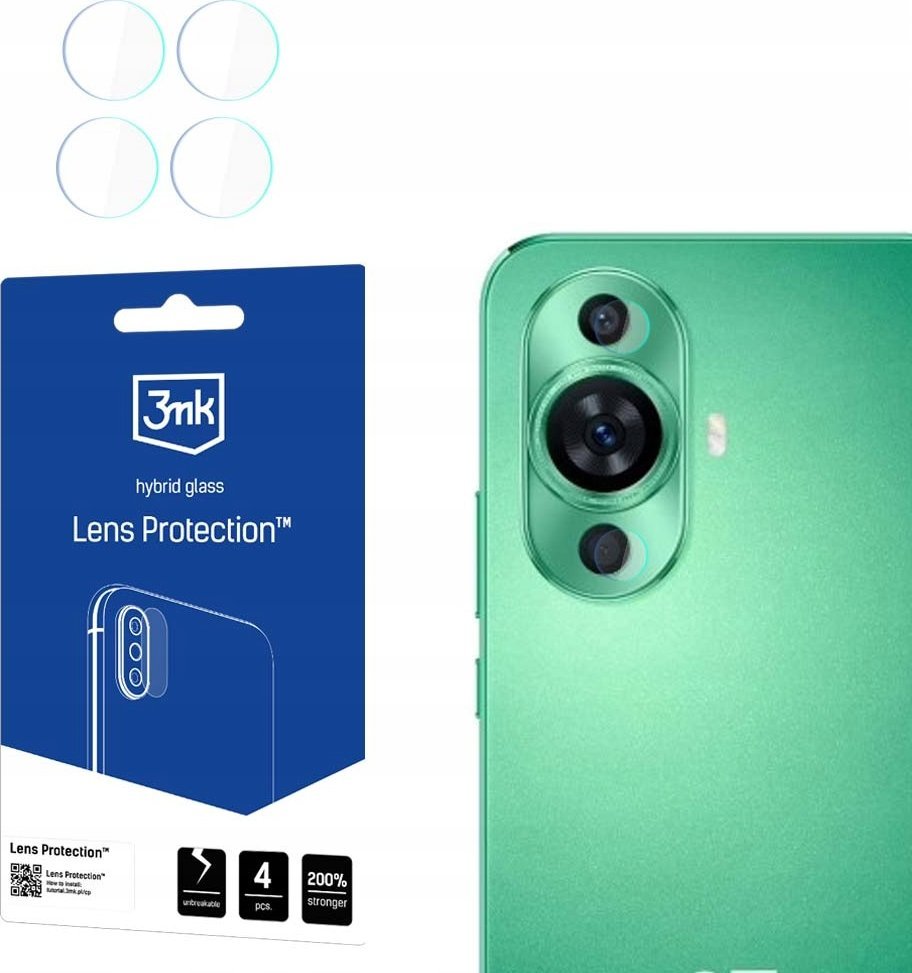 3MK Szkło hybrydowe na obiektyw aparatu 3MK Lens Protect Huawei Nova 12 [4 PACK]