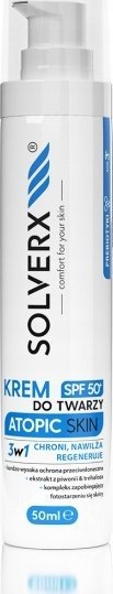 Solverx SOLVERX Atopic Skin Krem do twarzy 3w1 z SPF50+ - skóra atopowa 50ml
