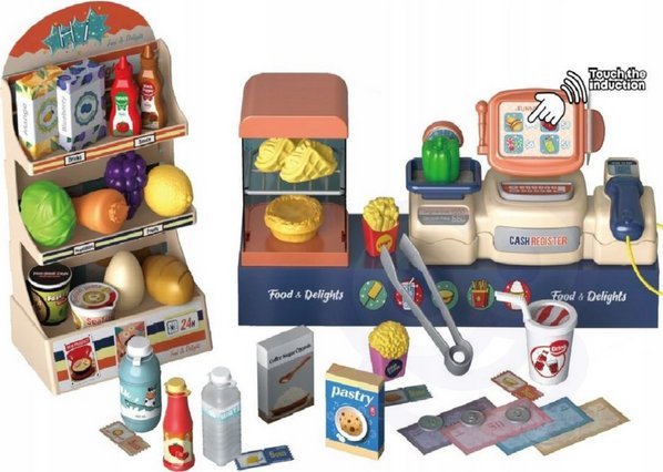 Woopie Sklep Supermarket Kasa Fiskalna 42 el.