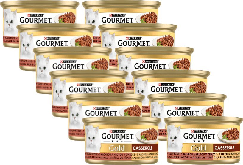 Purina Purina Gourmet Gold kaczka/indyk w sosie 12x85g