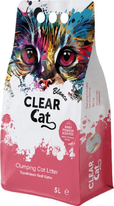 Żwirek dla kota Clear Cat Clear Cat Blanco Baby Powder żwirek bentonitowy 5l