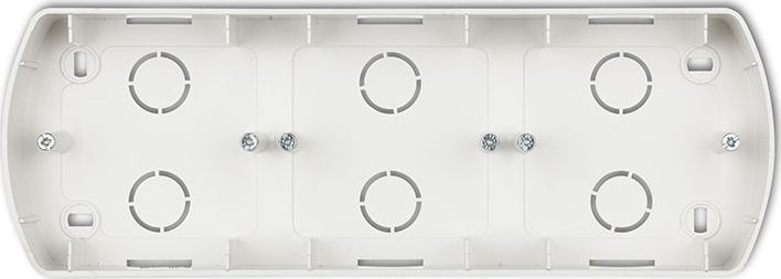 Karlik TREND Puszka montażowa pozioma potrójna biały PTH-3