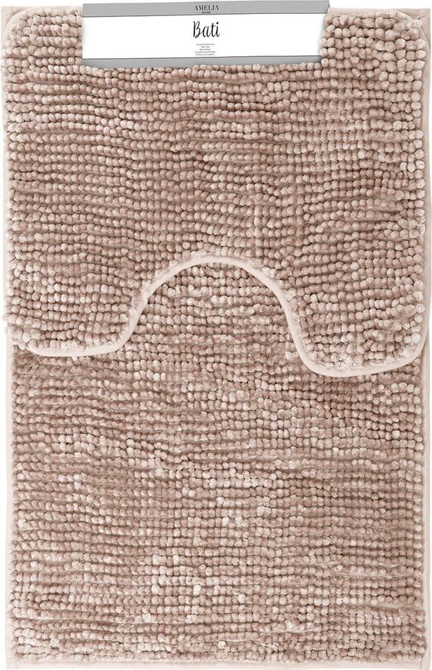 AmeliaHome Dywanik łazienkowy 80x50cm pudrowy róż (AH/B/SET/POW/5080)